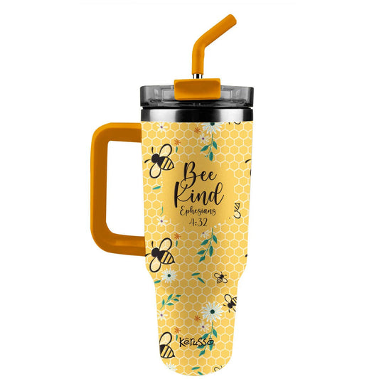 Kerusso 40 oz Stainless Steel Mug: Bee Kind