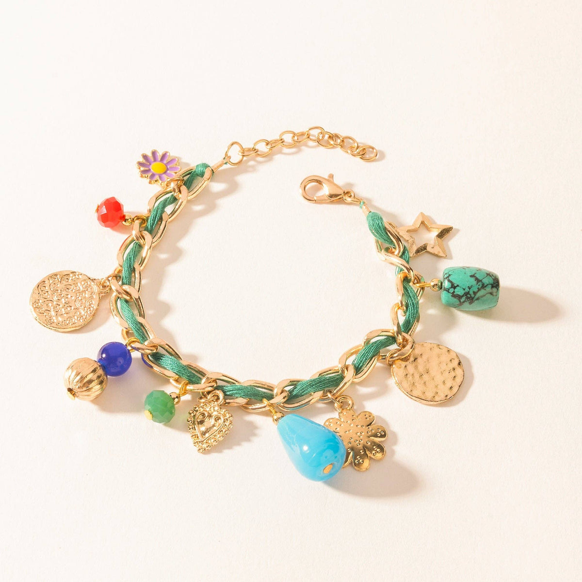 Trail Treasure Charm Bracelet in Canyon Turquoise: Canyon Turquoise