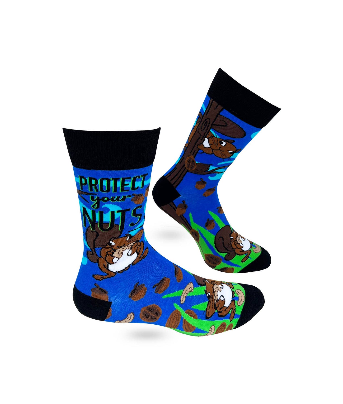 Protect Your Nuts Men's Novelty Crew Socks