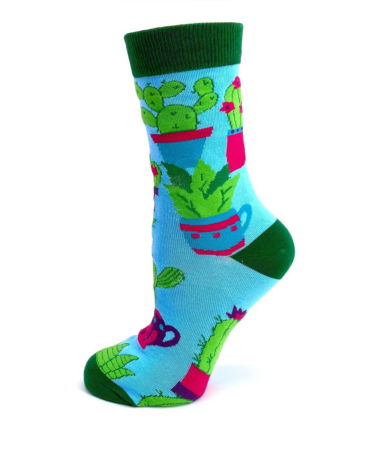 Can't Touch This Women's Crew Socks Featuring Prickly Cactus