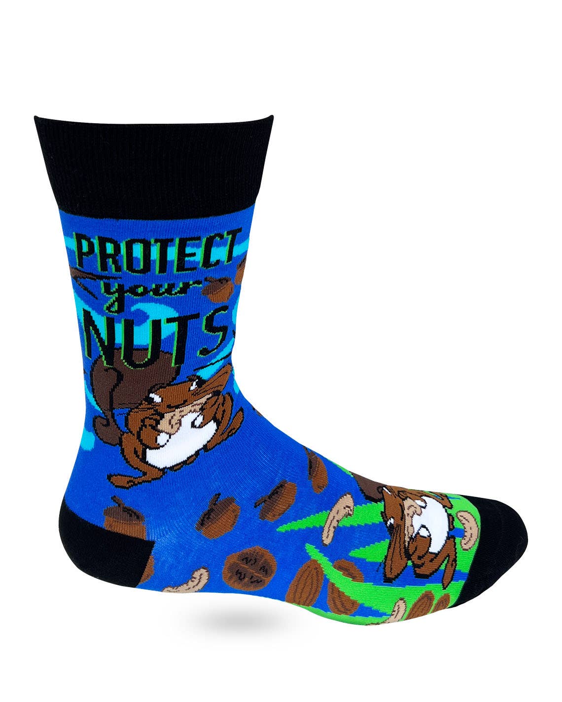 Protect Your Nuts Men's Novelty Crew Socks