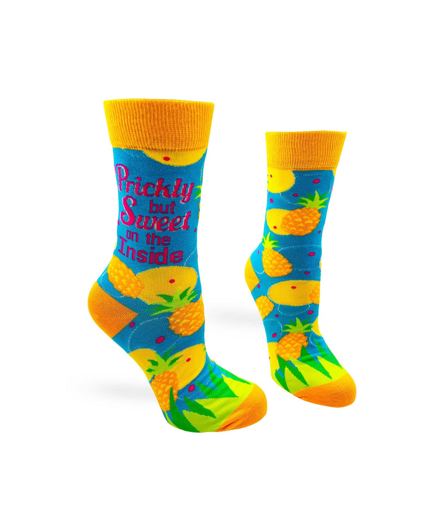 Prickly, But Sweet On The Inside Women's Pineapple Crew Sock