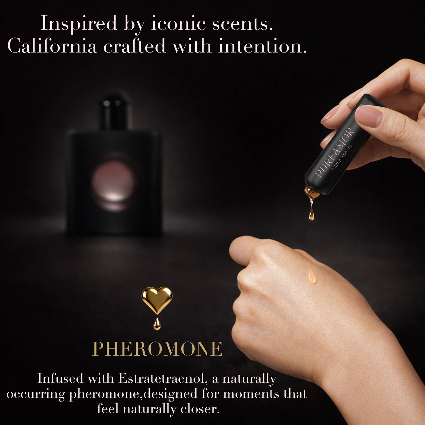 Amber Noir Pheromone Perfume Oil Keychain