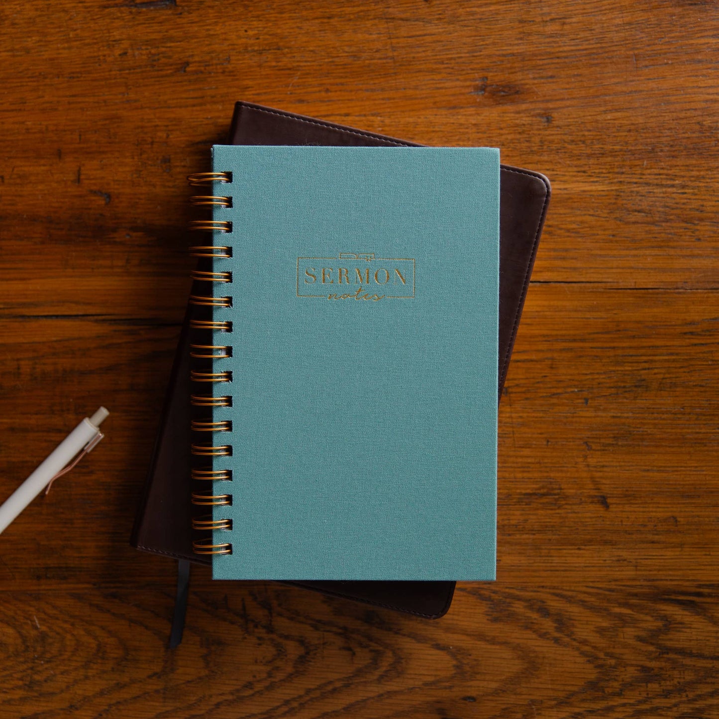 Sermon Notes Journal - Teal Spiral