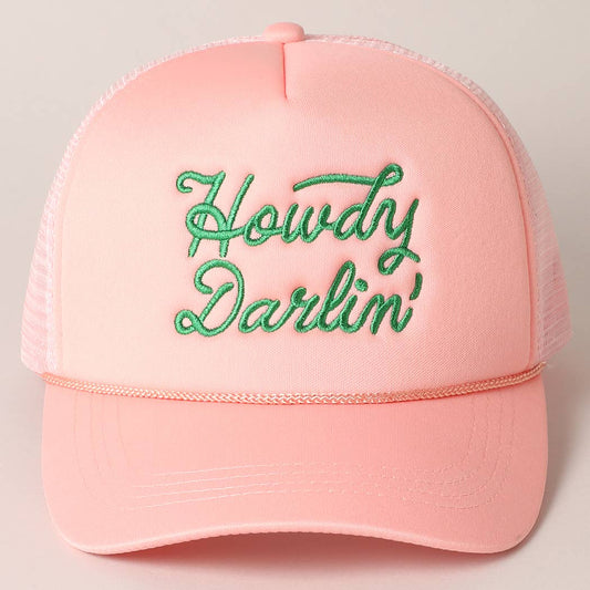 Howdy Darlin' Embroidered Mesh Back Trucker Cap