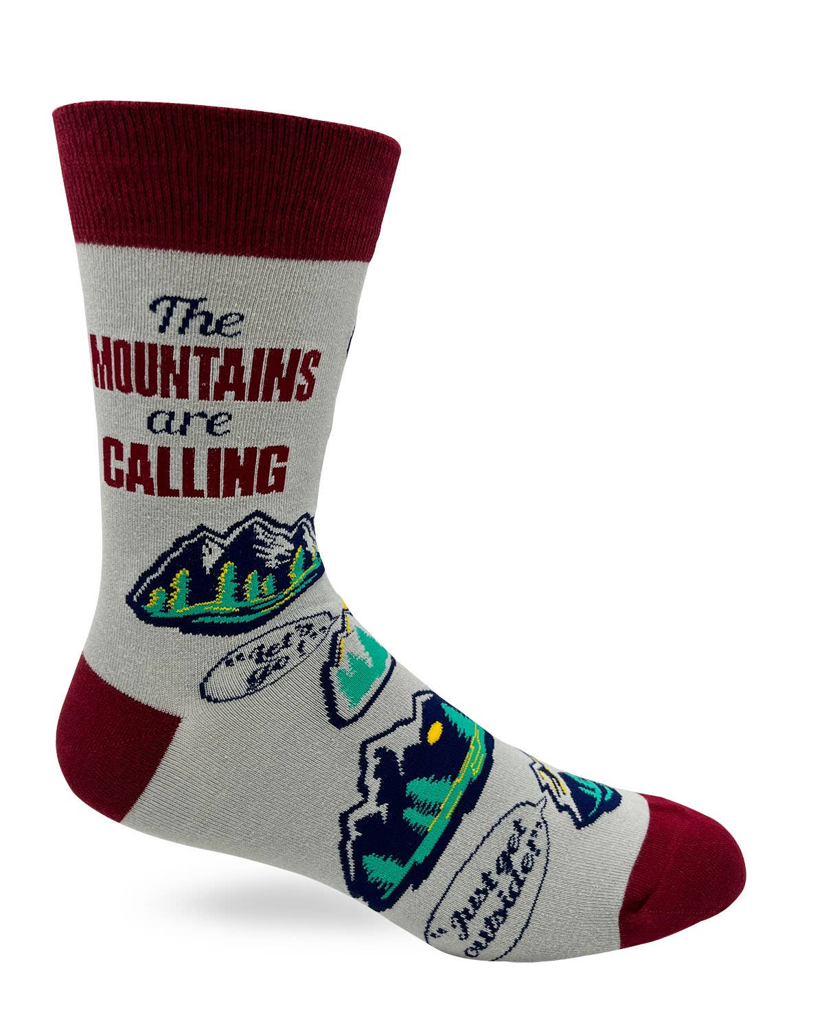 The Mountains Are Calling Men's Novelty Crew Socks