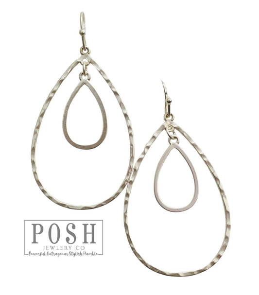 Double Dangle Teardrop Earrings