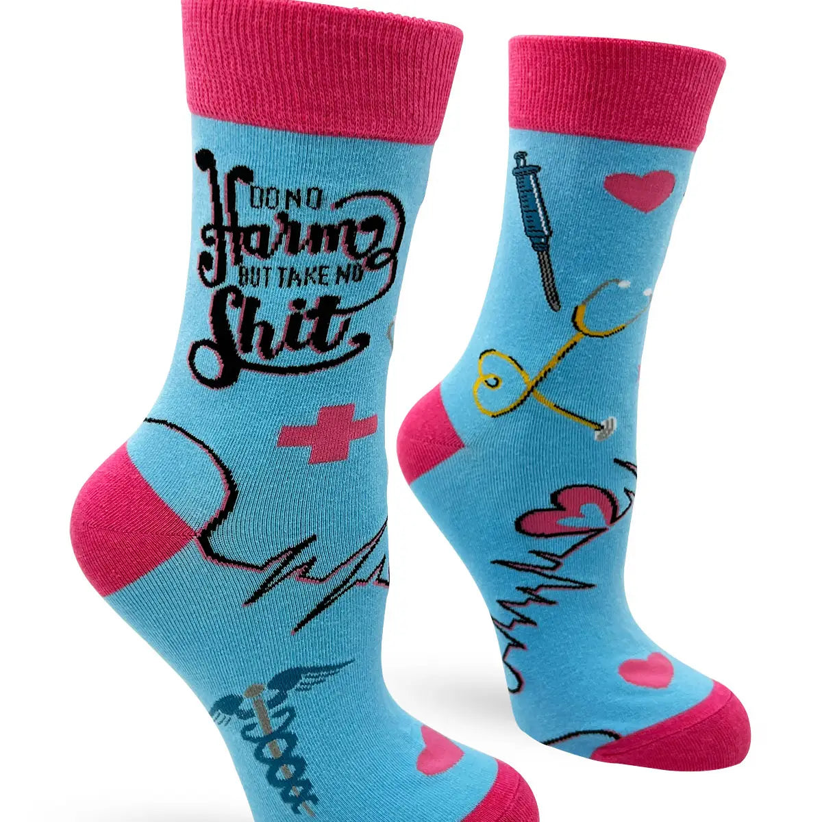 Do No Harm But Take No Shit Women’s Crew Socks