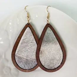 Horsehair Wooden Earrings