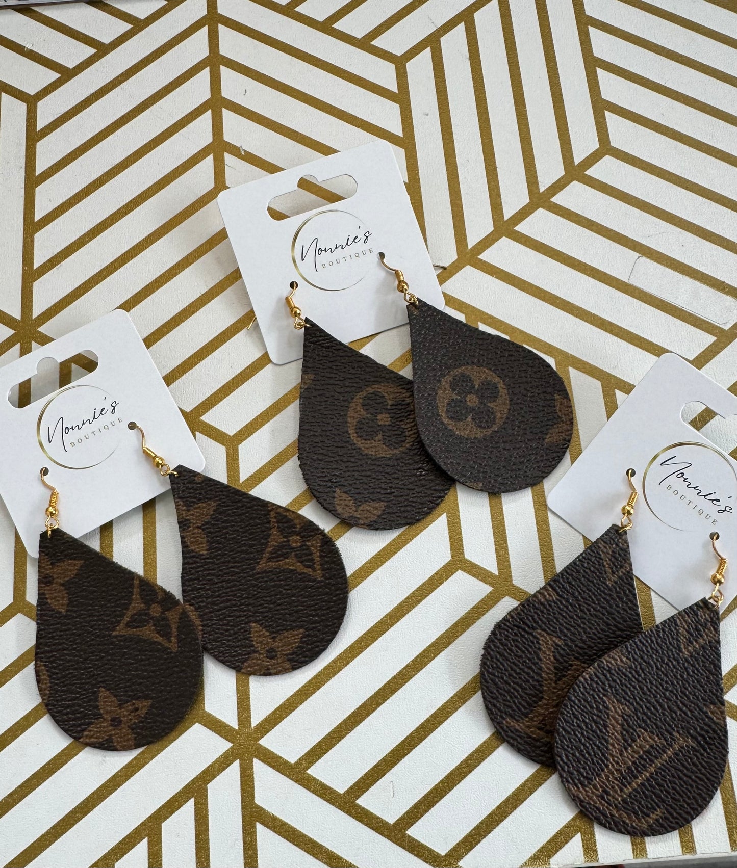 LV Upcycled Earrings