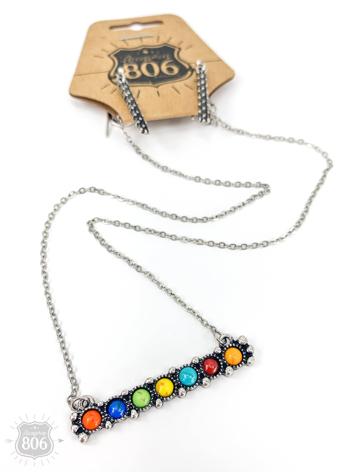 Stone Bar Necklace Set