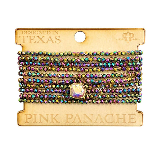 10 Strand Mermaid Colored Bracelet Stack