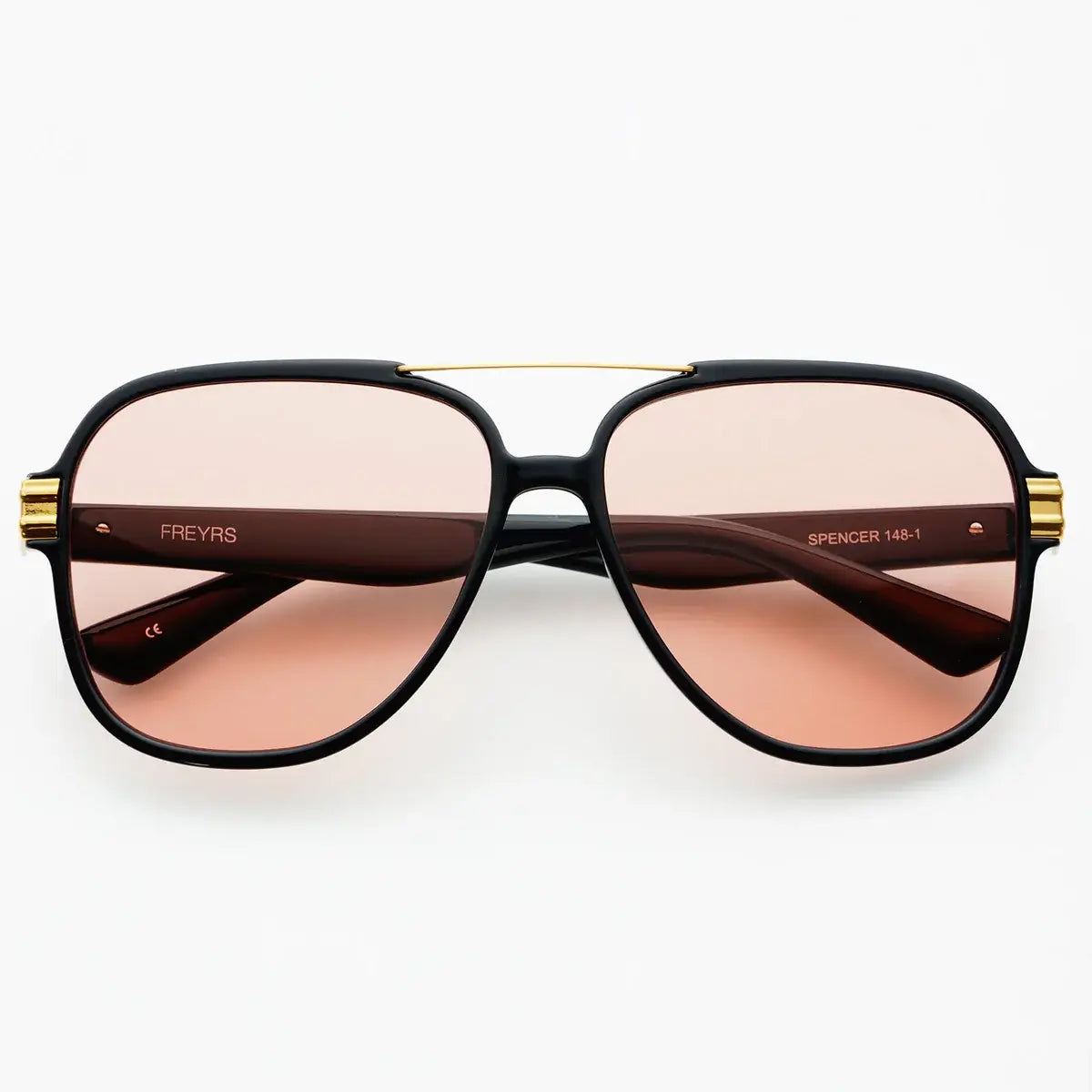 Spencer Black Pink Sunglasses: Black / Pink