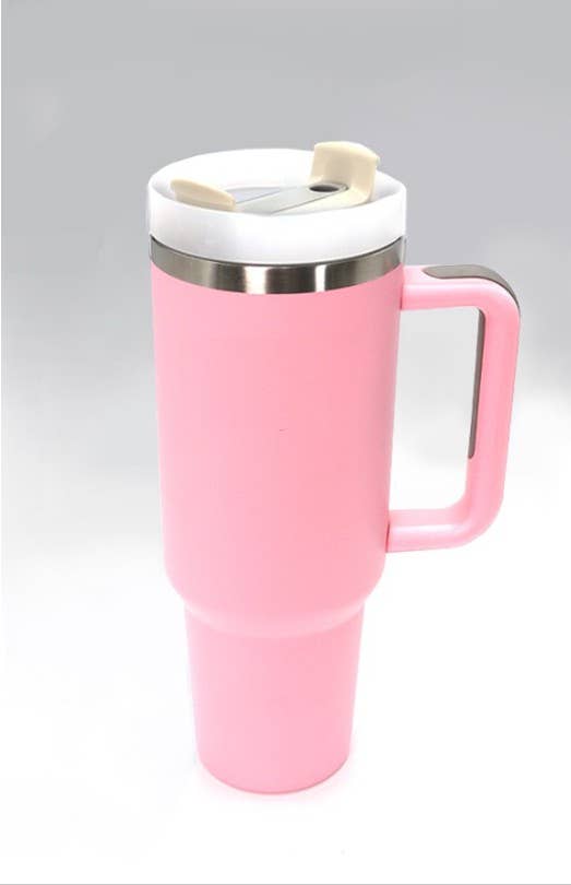 40oz STAINLESS STEEL TUMBLER SOLID: Pink