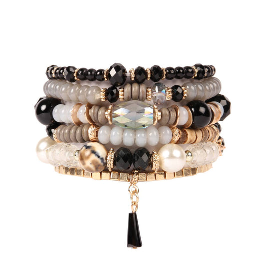 MULTI STONE BEADS STACKABLE BRACELET