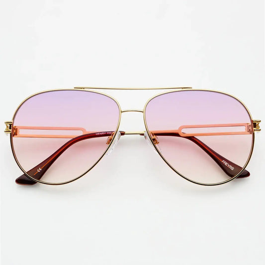 Henry Gold Pink Sunglasses: Gold / Pink