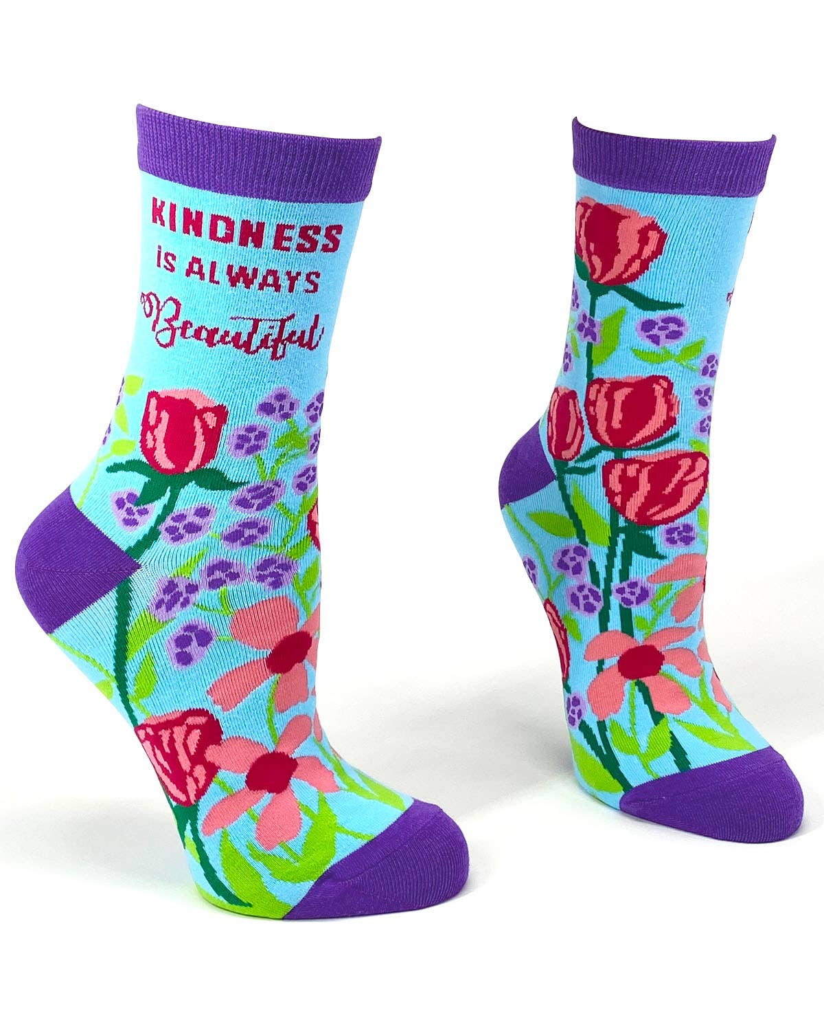 Kindness is Always Beautiful Women's Novelty Crew Socks