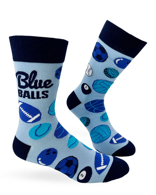 Blue Balls Men's Novelty Crew Socks