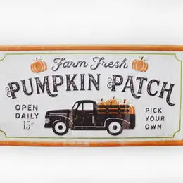 Farm Fresh Pumpkin Patch Metal Sign