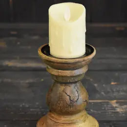 Crackle candle holder